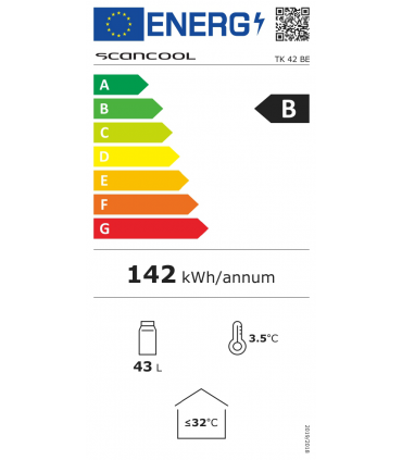Scandomestic TK42BE, tünn-külmik  must