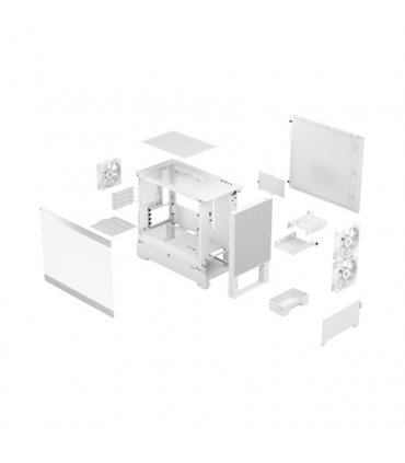 Fractal Design Pop Mini Air RGB  White TG Clear Tint, mATX, Mini ITX, Power supply included No