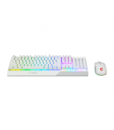 MSI Vigor GK30 COMBO WHITE Keyboard and Mouse Set, Wired, Mouse included, US, White