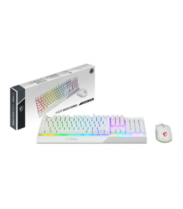 MSI Vigor GK30 COMBO WHITE Keyboard and Mouse Set, Wired, Mouse included, US, White