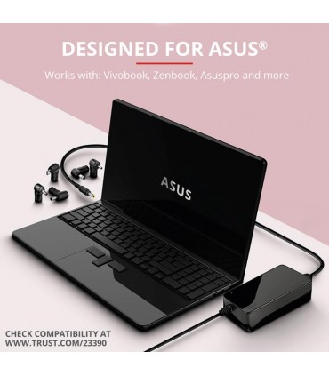 TRUST ACC AC ADAPTER 90W MAXO//ASUS BLACK 23390