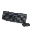 Gembird Desktop Set KBS-WM-02 Keyboard and Mouse Set, Wireless, Mouse included, US, US, Numeric keypad, 450 g, USB, Black, Wirel