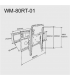Gembird Full-motion TV Wall Mount  WM-80ST-02 37-80 ", Maximum weight (capacity) 60 kg, Black