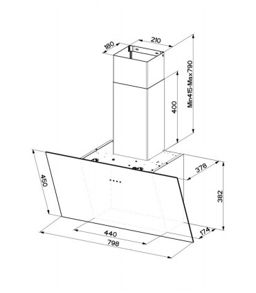 Faber Tweet EV8 LED BK A80