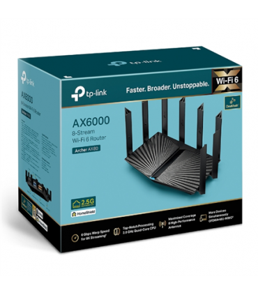 TP-LINK AX6000 8-Stream Wi-Fi 6 Router with 2.5G Port Archer AX80 802.11ax