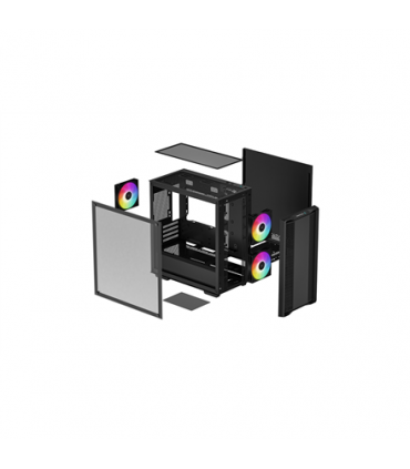 Deepcool Micro-ATX CASE CC360 Black, Mini-ITX / Micro-ATX, 4, Power supply included No, 1x USB3.0, 1x USB2.0, 1x Audio, ABS+SPCC