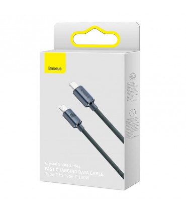 Baseus Crystal Shine kaabel 100W USB C - USB C 1,2m, must