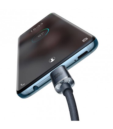 Baseus Crystal Shine kaabel 100W USB C - USB C 1,2m, must