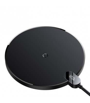 Baseus juhtmevaba laadija LED displeiga 15W, must