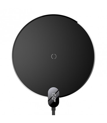 Baseus juhtmevaba laadija LED displeiga 15W, must