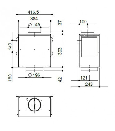 Faber 110.0365.070 välismootori ühenduskomplekt sisetingimustesse (maistro)