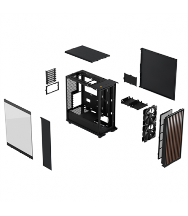 Fractal Design North  Charcoal Black TG Dark, Power supply included No