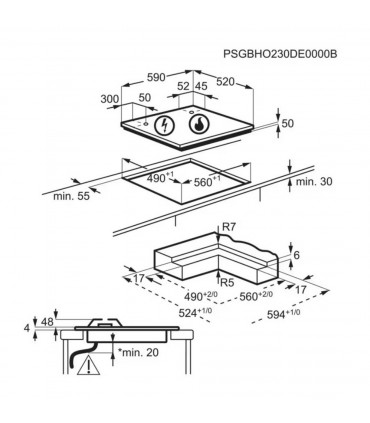 Electrolux KDI641723K 2 gaas + 2 induktsioon