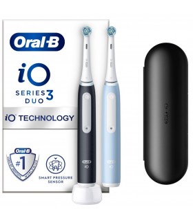 Braun Oral-B iO3 Series (iOG3d.2i6.2K), Matt Black/Ice Blue, 2 käepidet