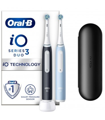 Braun Oral-B iO3 Series (iOG3d.2i6.2K), Matt Black/Ice Blue, 2 käepidet