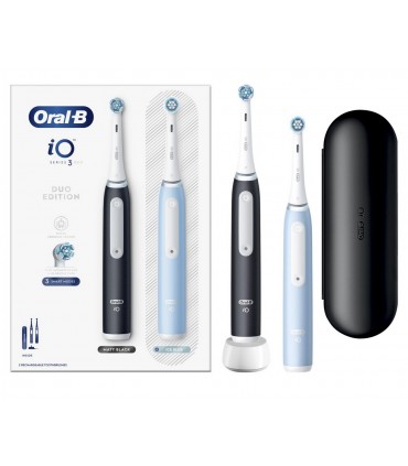 Braun Oral-B iO3 Series (iOG3d.2i6.2K), Matt Black/Ice Blue, 2 käepidet