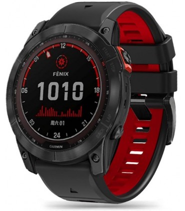 Tech-Protect kellarihm IconBand Pro Garmin fenix 3/5X/3HR/5X Plus/6X/6X Pro/7X, must/punane
