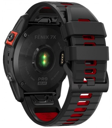 Tech-Protect kellarihm IconBand Pro Garmin fenix 3/5X/3HR/5X Plus/6X/6X Pro/7X, must/punane
