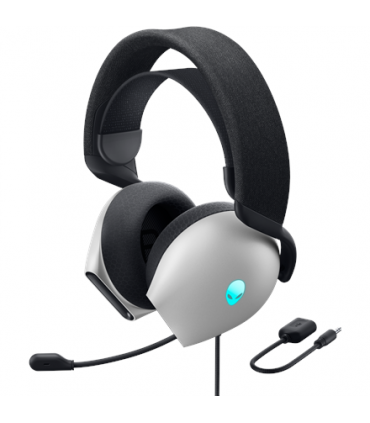 Dell Alienware Wired Gaming Headset AW520H Over-Ear, Built-in microphone, Lunar Light, Noise canceling