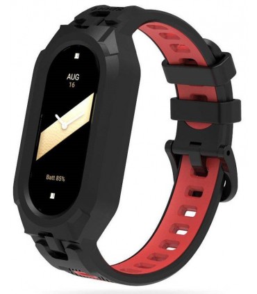 Tech-Protect kellarihm Armour Xiaomi Mi Band 8/8 NFC, must/punane