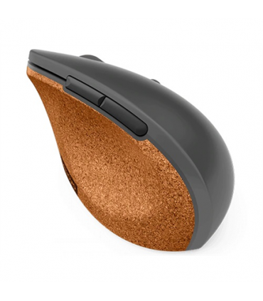 Lenovo Go Wireless Vertical Mouse Wireless optical, Storm grey with natural cork, USB-A, 1 x AA batteries (included)