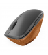 Lenovo Go Wireless Vertical Mouse Wireless optical, Storm grey with natural cork, USB-A, 1 x AA batteries (included)