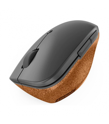 Lenovo Go Wireless Vertical Mouse Wireless optical, Storm grey with natural cork, USB-A, 1 x AA batteries (included)