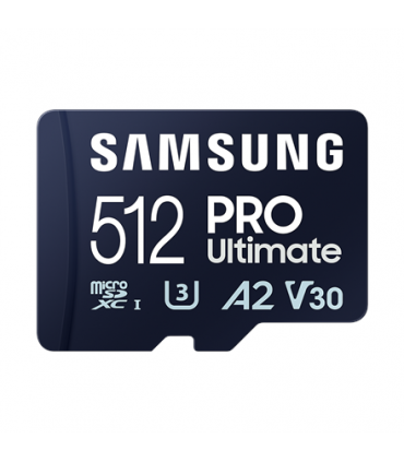 Samsung MicroSD Card with Card Reader PRO Ultimate 512 GB, microSDXC Memory Card, Flash memory class U3, V30, A2