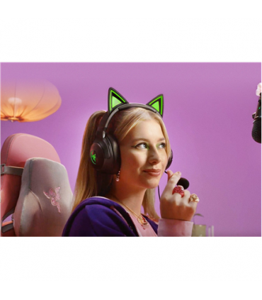 Razer Headset Kraken Kitty V2 Microphone, Black, Wired, On-Ear, Noise canceling