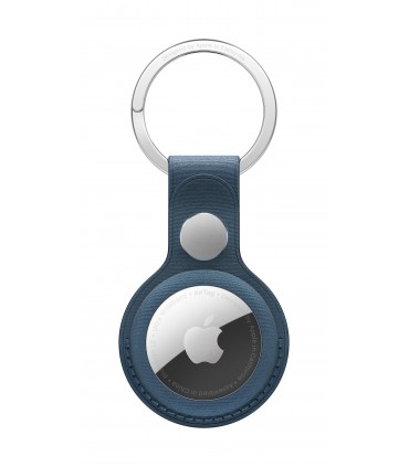 AirTag Leather Key Ring - Pacific Blue
