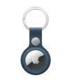 AirTag Leather Key Ring - Pacific Blue