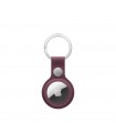 AirTag Leather Key Ring - Mulberry