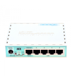 Mikrotik Wired Ethernet Router (No Wifi) RB750Gr3, hEX, Dual Core 880MHz CPU, 256MB RAM, 16 MB (MicroSD), 5xGigabit LAN, USB, PC