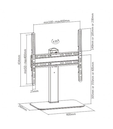 Universaalne teleri alusjalg LEG-M
