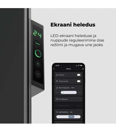 AENO AGH0004S infrapuna- ja konvektsioonküttepaneel, must 