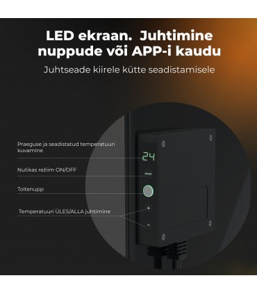 AENO AGH0004S infrapuna- ja konvektsioonküttepaneel, must 