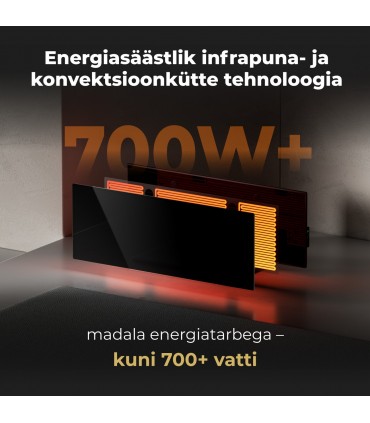 AENO AGH0004S infrapuna- ja konvektsioonküttepaneel, must 