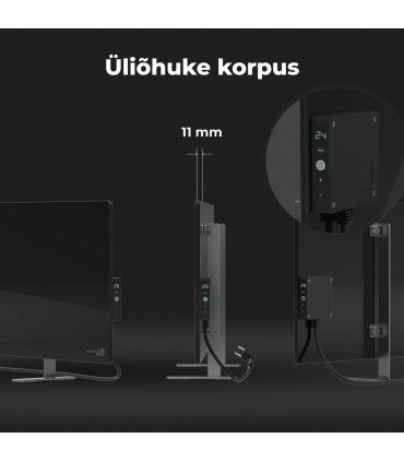 AENO AGH0004S infrapuna- ja konvektsioonküttepaneel, must 