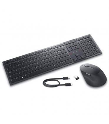 Dell Premier Collaboration Keyboard and Mouse KM900 Wireless, Included Accessories USB-C to USB-C Charging cable, LT, USB-A, Gra