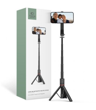 Tech-Protect statiiv-käsistatiiv Selfie Stick Tripod MagSafe L04S, must