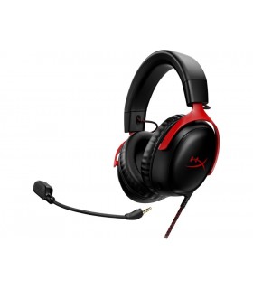 HyperX Cloud III, must/punane