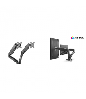 ICY BOX IB-MS304-T, Monitor stand with desk mounted base, for two screens, size up to 27u0027u0027