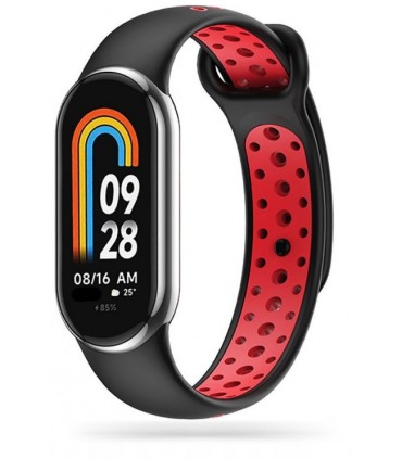 Tech-Protect kellarihm SoftBand Xiaomi Mi Smart Band 8, must/punane