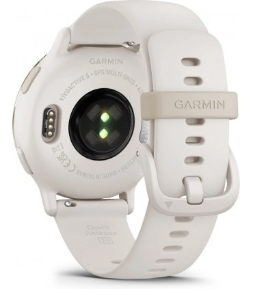 Garmin Vivoactive 5, GPS, WiFi, kuldne korpus ja valge silikoonrihm