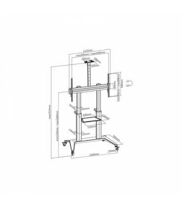 Digitus Other 70-120 " Maximum weight (capacity) 140 kg Black