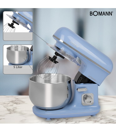 Bomann KM6030CBBL sinine, multifunktsionaalne mikser 5 L