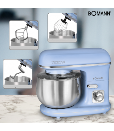Bomann KM6030CBBL sinine, multifunktsionaalne mikser 5 L