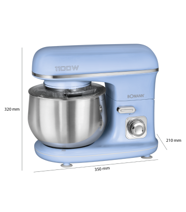 Bomann KM6030CBBL sinine, multifunktsionaalne mikser 5 L