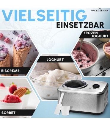 ProfiCook PCICM1268 roostevaba, jäätise- ja jogurtivalmistaja