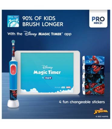 Braun D103.413.2K Vitality PRO Kids 3+ Spiderman laste hambahari